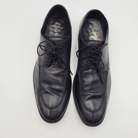 Cole Haan Air Colton Black Leather Lace Up Shoes NikeAir Sole Men\'s 11 M Split